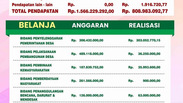 APBDES TAHUN 2025 SEMESTER I (SATU)
